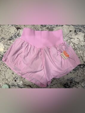 New FP Movement by Free People Pink Athletic Shorts with Wide Waistband size XS